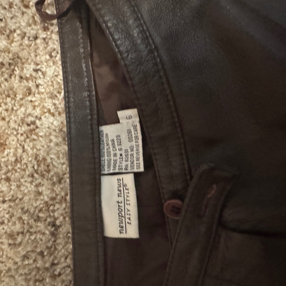 2 piece leather jacket and pants